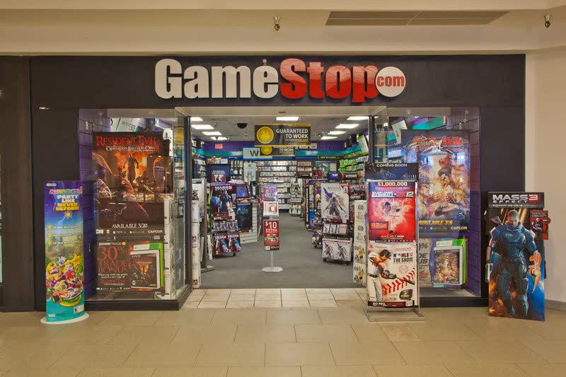GameStop shop front in a mall