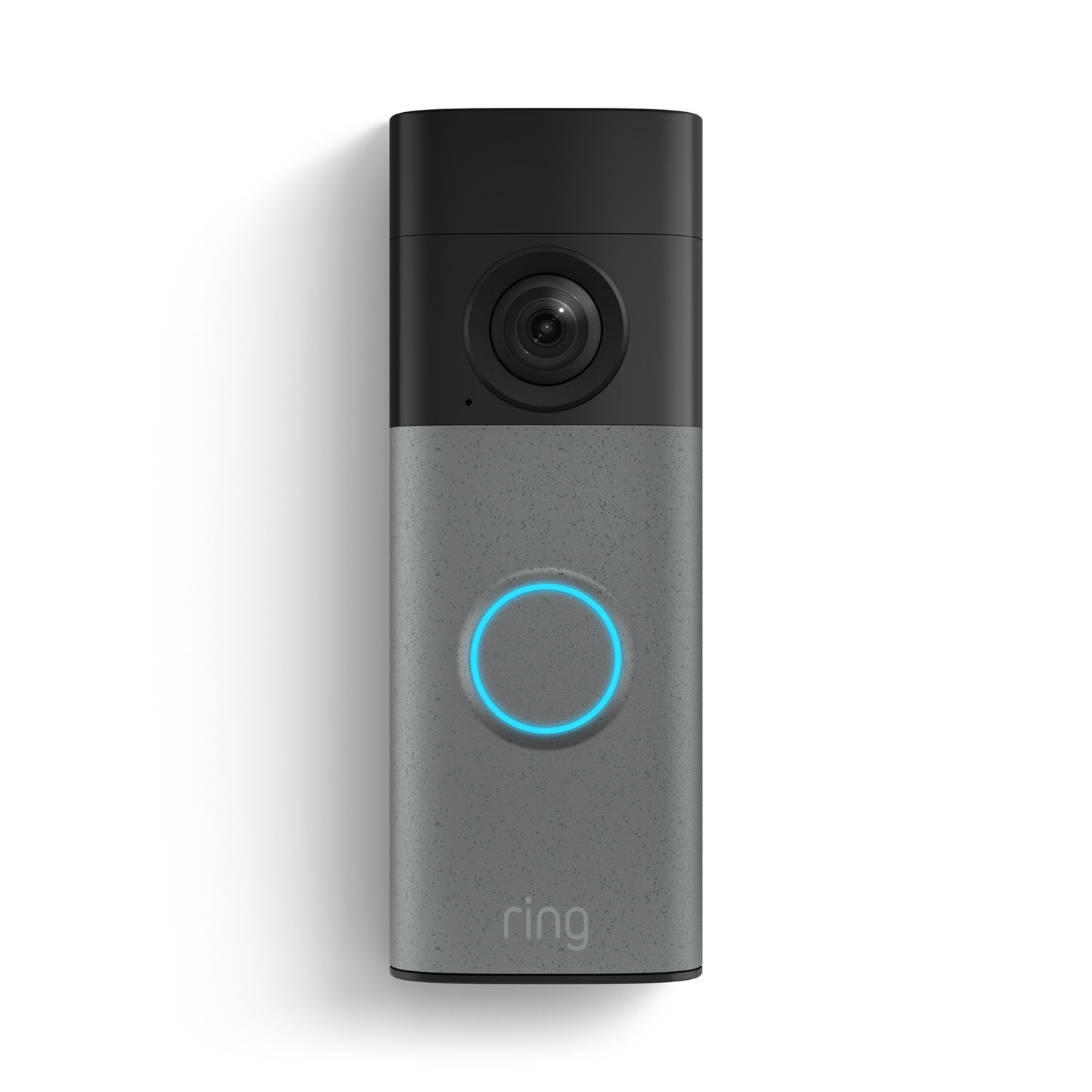 Ring battery doorbell on a wall mount